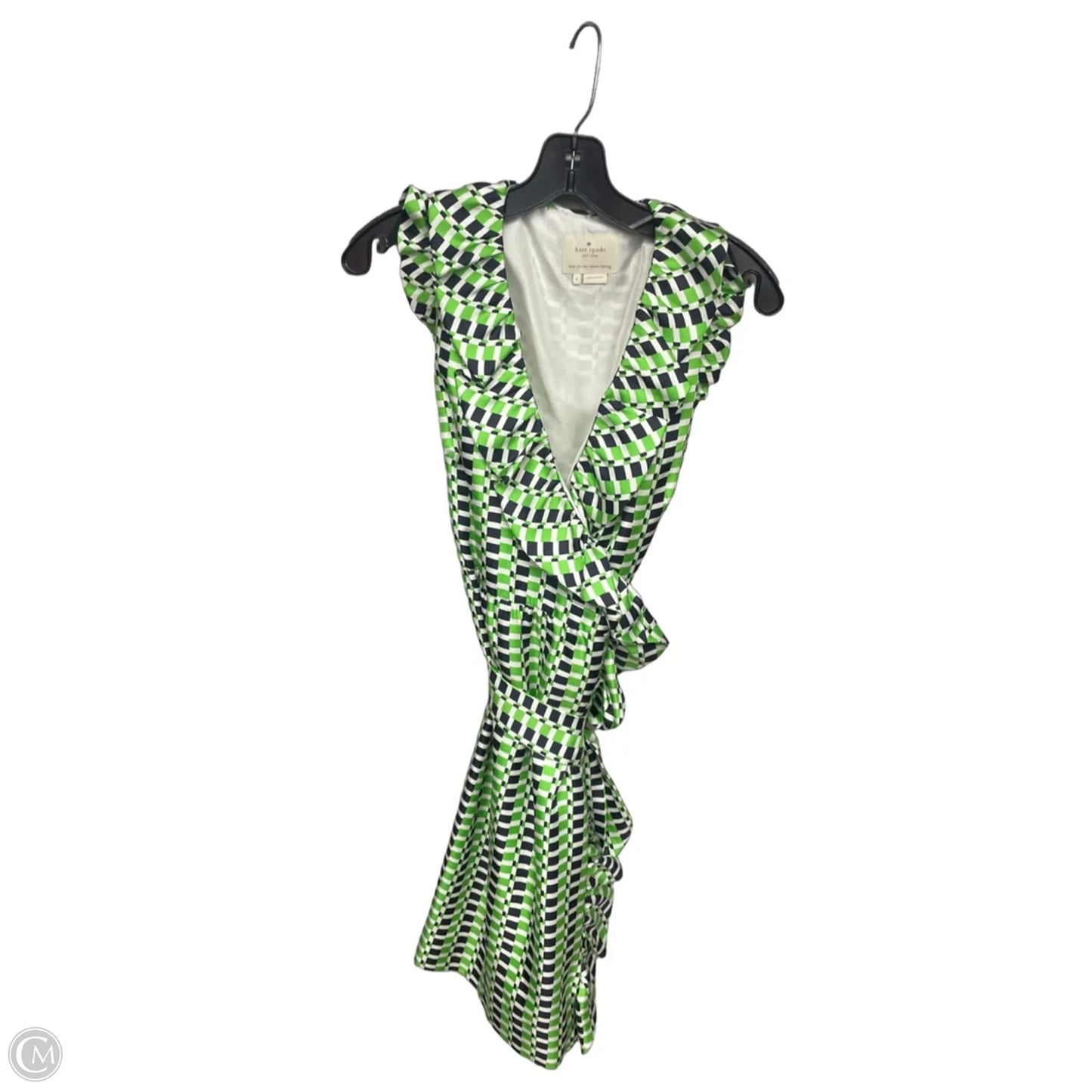 Dress Designer By Kate Spade In Green & White, Size: 4