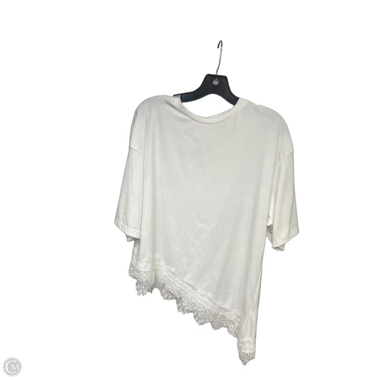 Top Short Sleeve Basic By Shein In White, Size: L