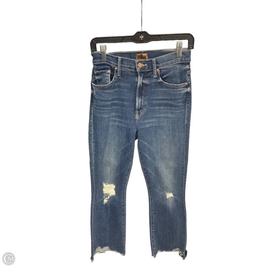 Jeans Cropped By Mother In Blue Denim, Size: 4