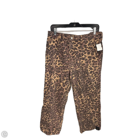 Jeans Wide Leg By Abercrombie And Fitch In Animal Print, Size: 8p