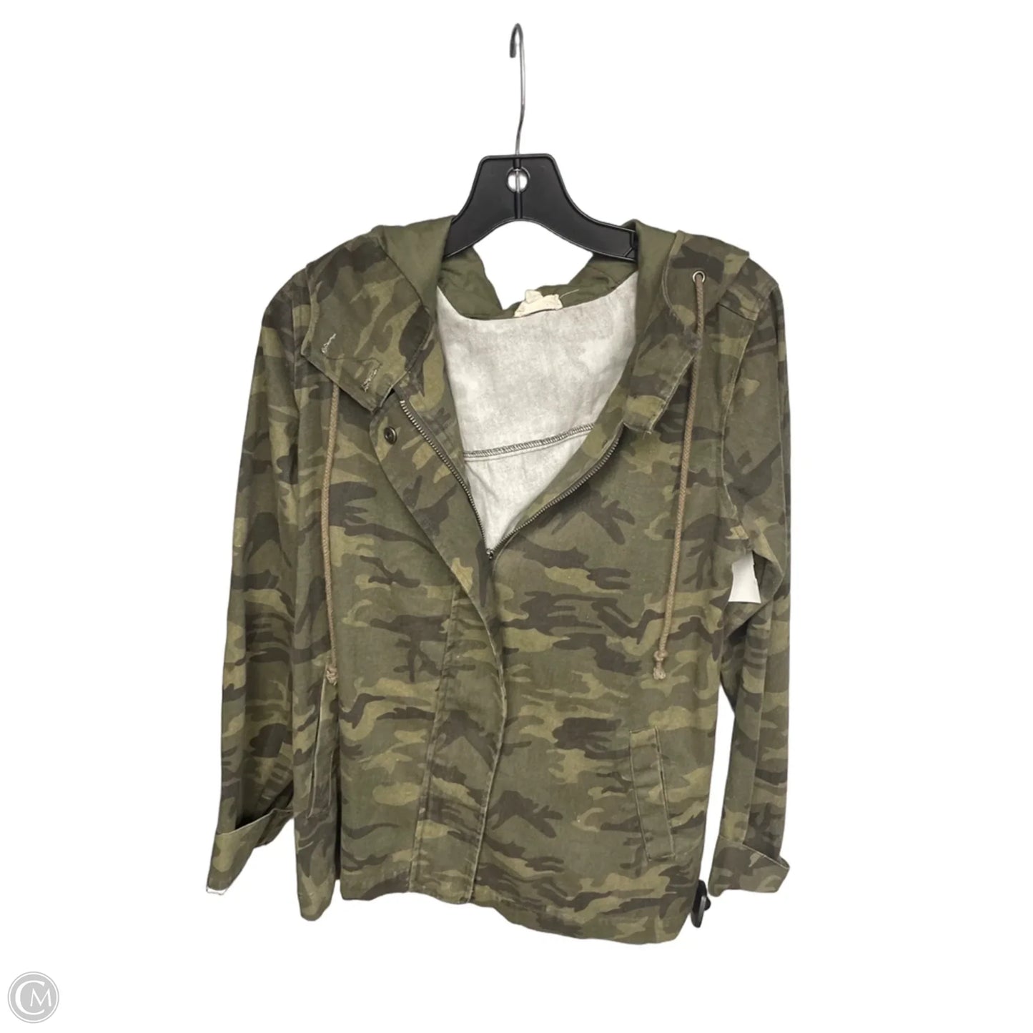 Jacket Denim By Hem & Thread In Camouflage Print, Size: M