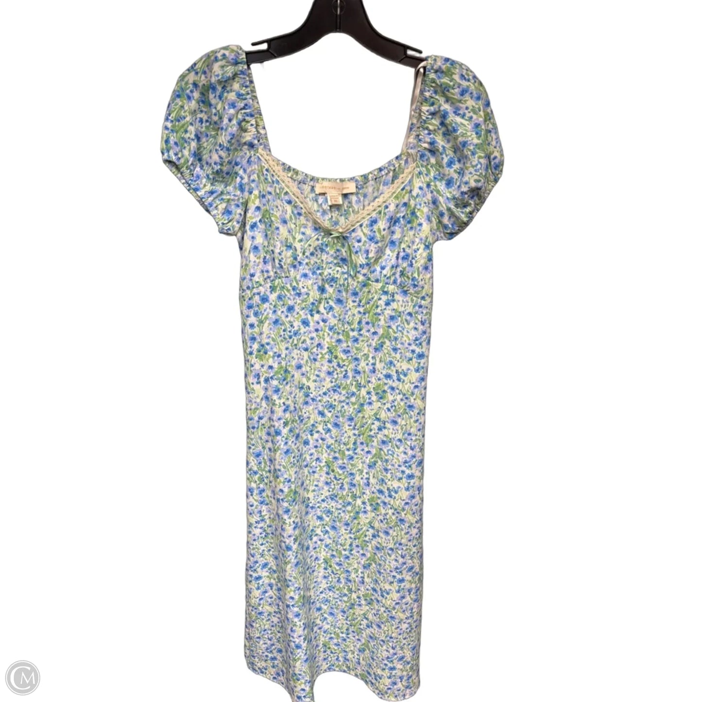 Dress Casual Maxi By Monteau In Blue & Green, Size: Xs