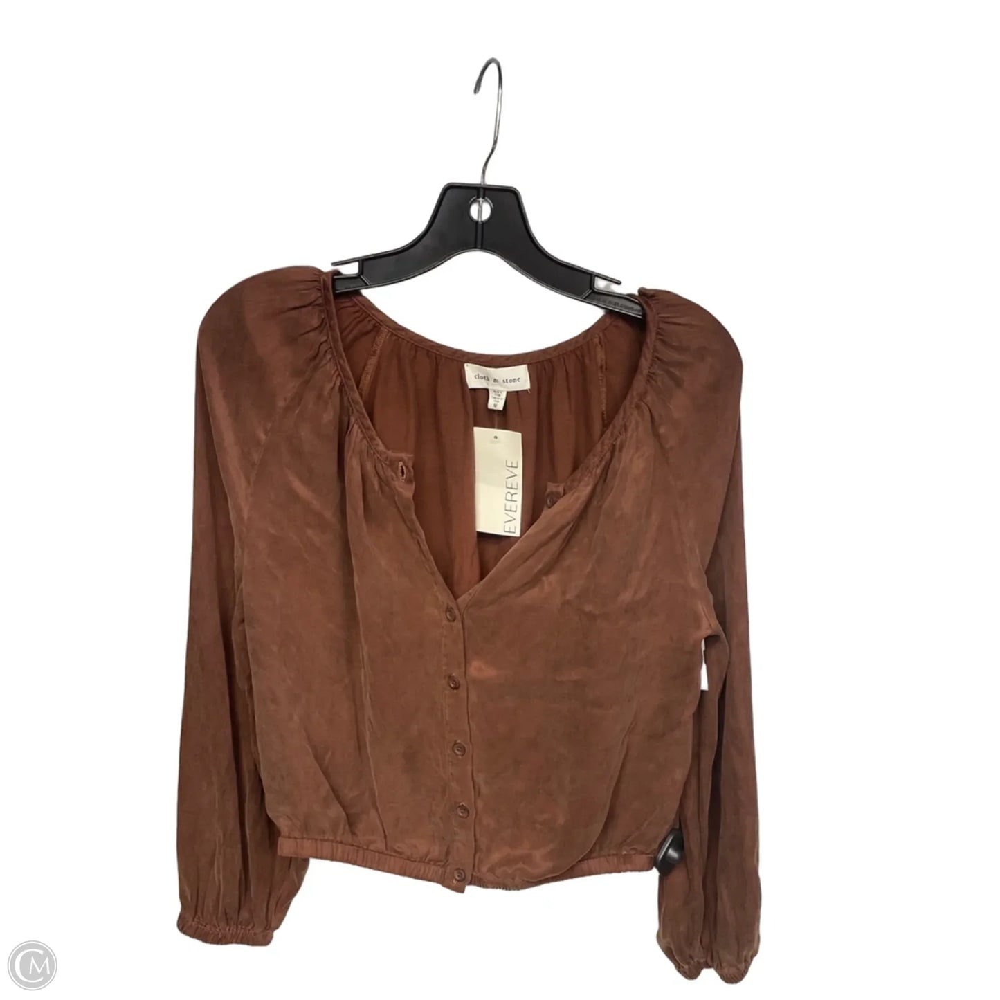 Top Long Sleeve By Cloth & Stone In Brown, Size: M