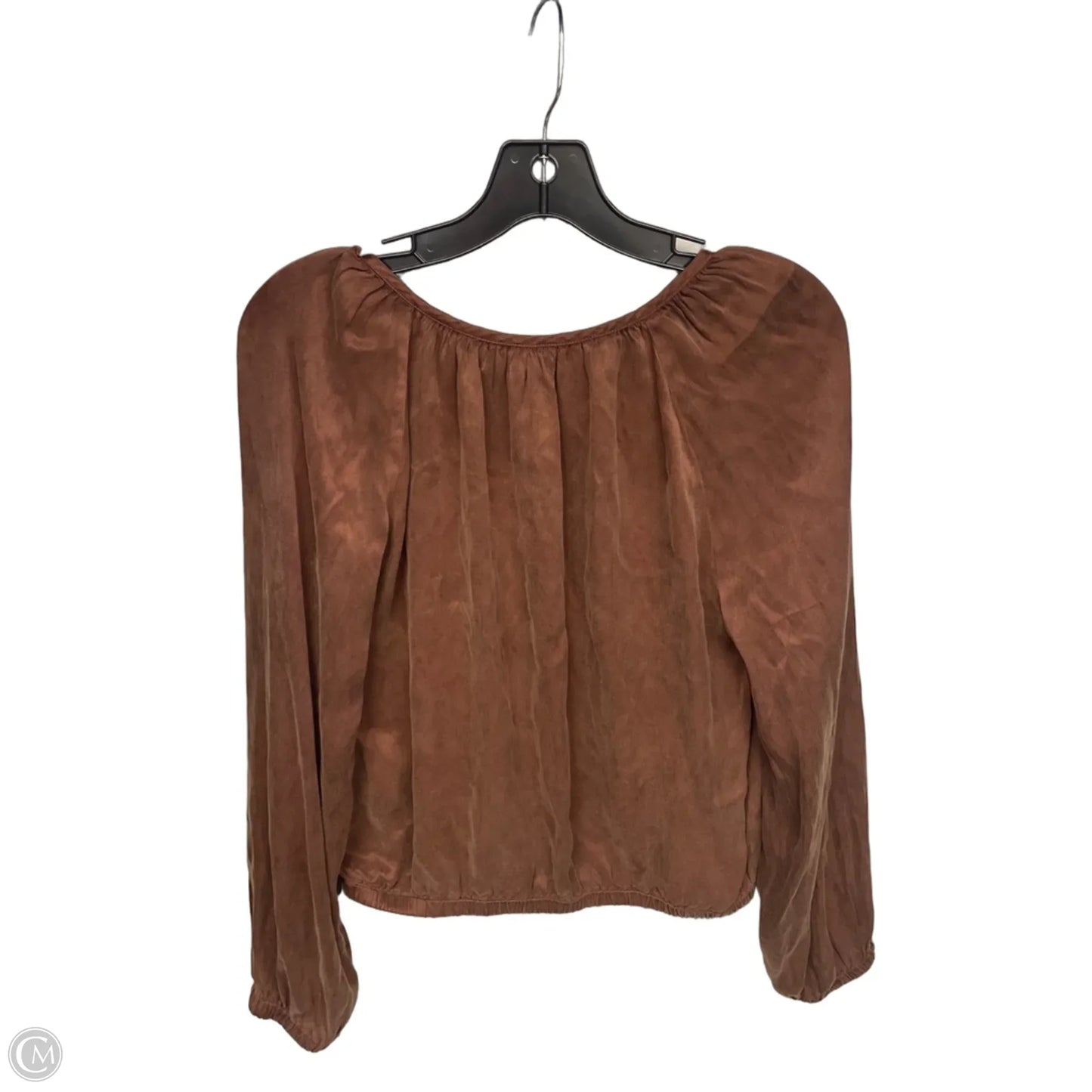 Top Long Sleeve By Cloth & Stone In Brown, Size: M