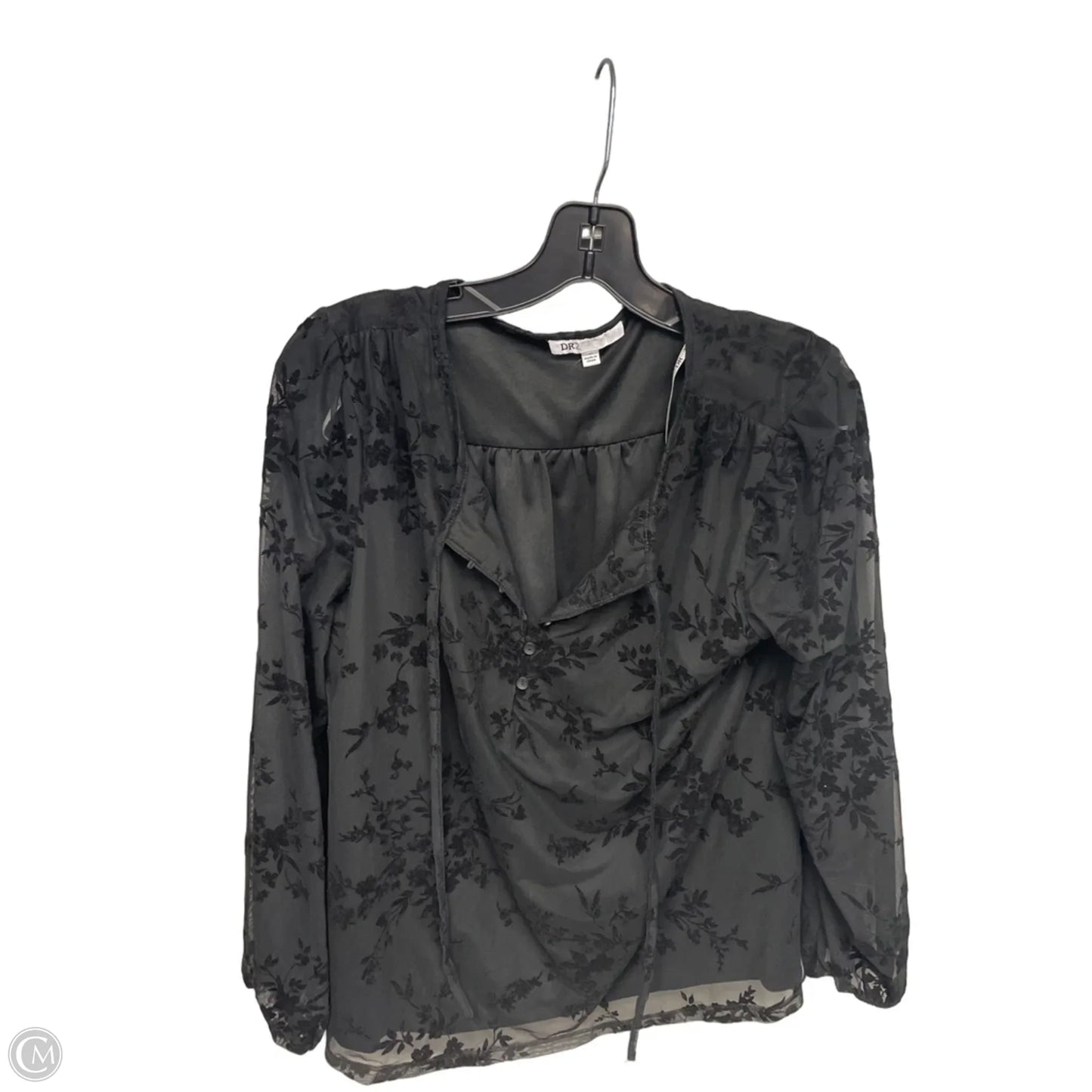 Top Long Sleeve By Dr2 In Black, Size: M