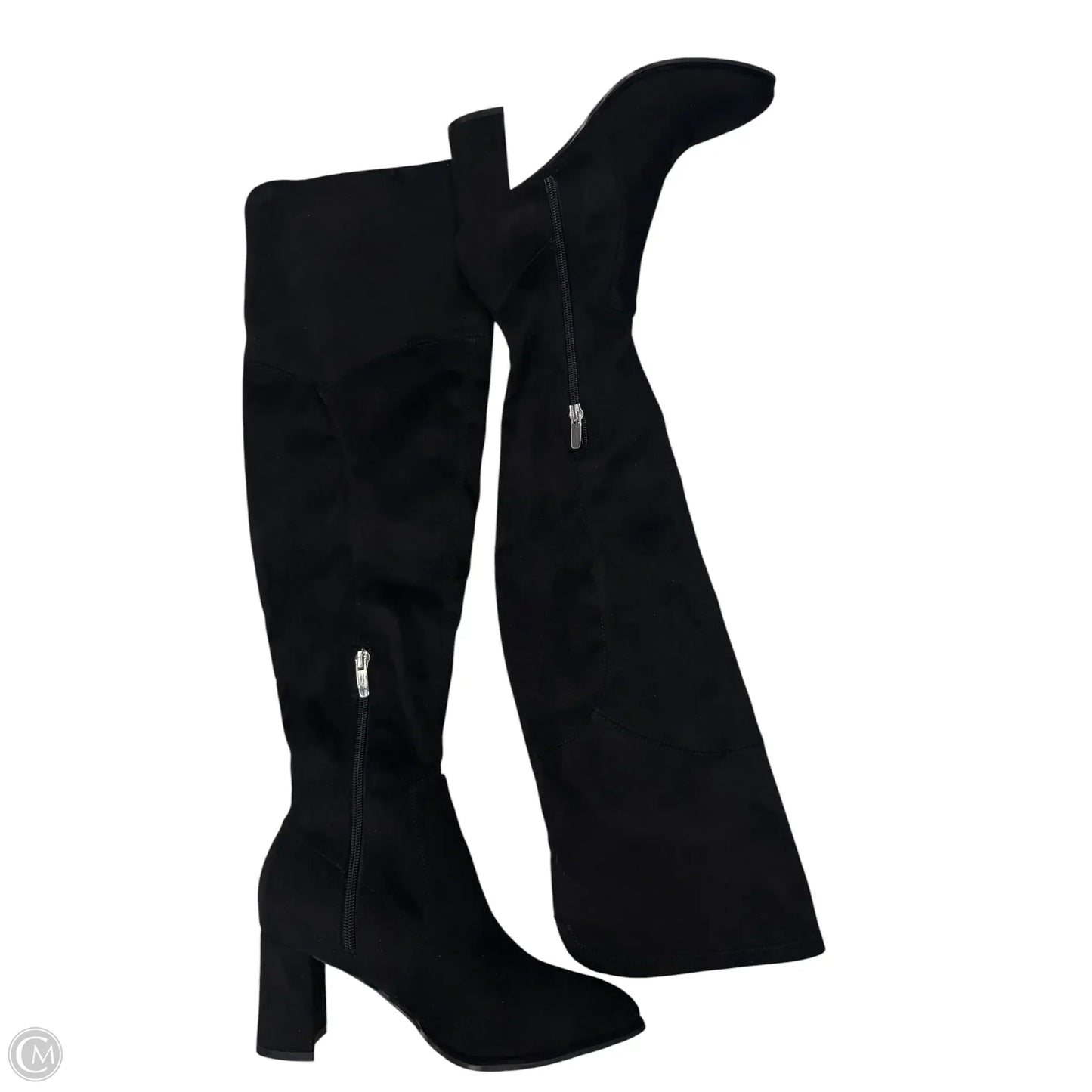 Boots Knee Heels By Marc Fisher In Black, Size: 6