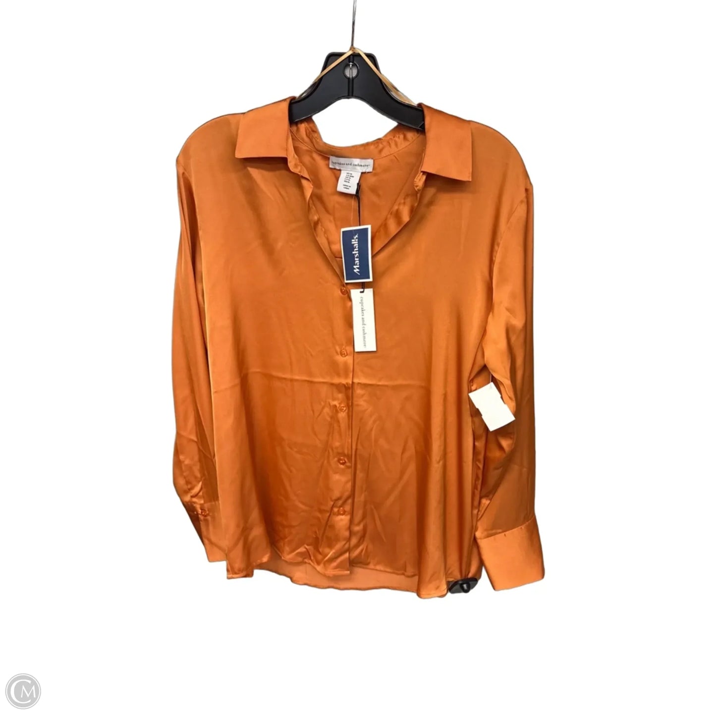 Top Long Sleeve By Cupcakes And Cashmere In Orange, Size: M