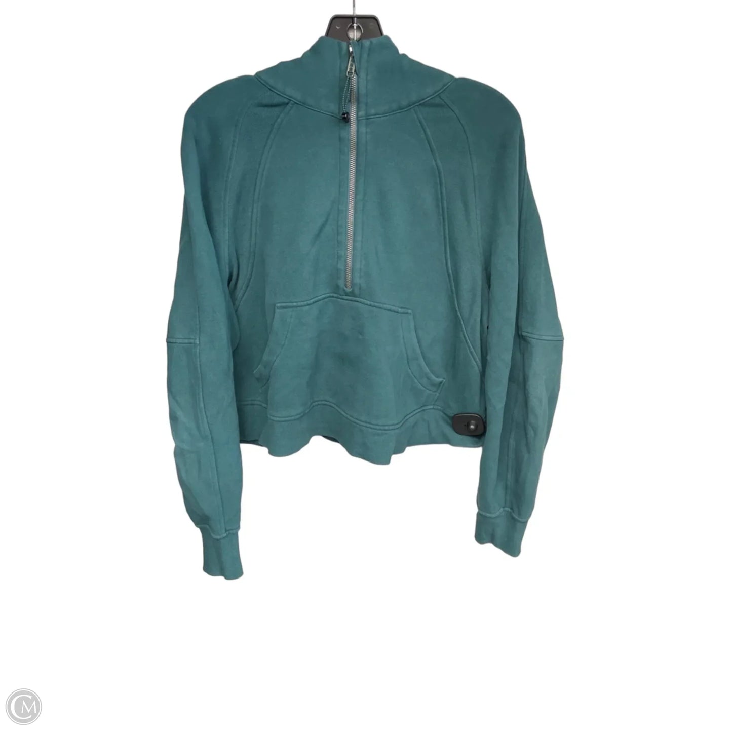 Athletic Sweatshirt Hoodie By Lululemon In Teal, Size: M