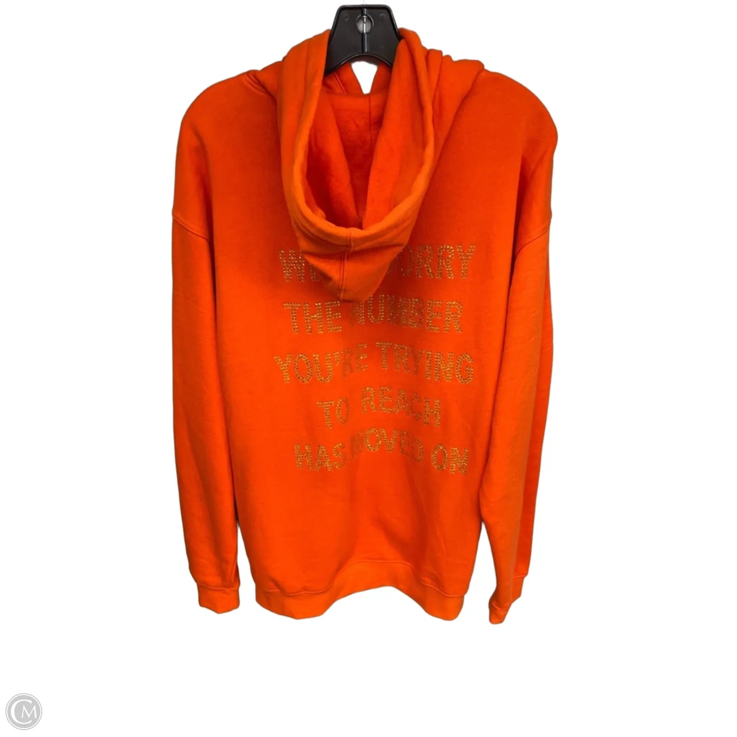 Sweatshirt Hoodie By Clothes Mentor In Orange, Size: Osfm