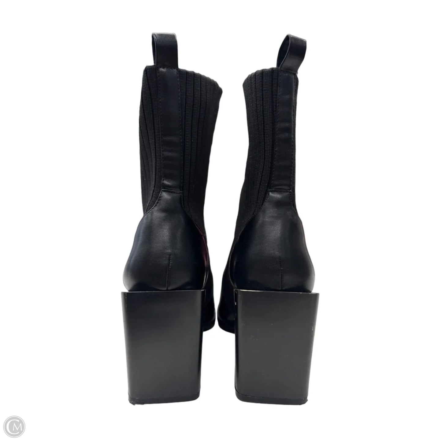 Boots Ankle Heels By Clothes Mentor In Black, Size: 8