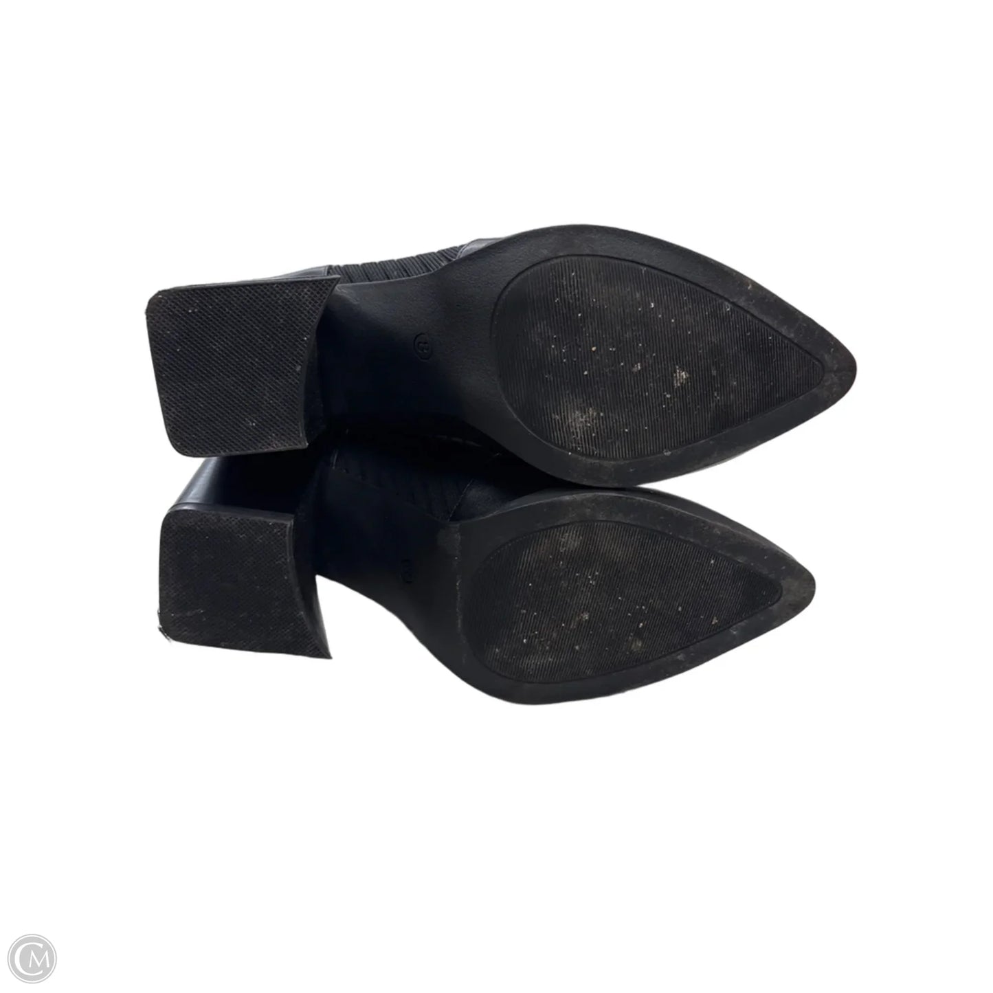 Boots Ankle Heels By Clothes Mentor In Black, Size: 8