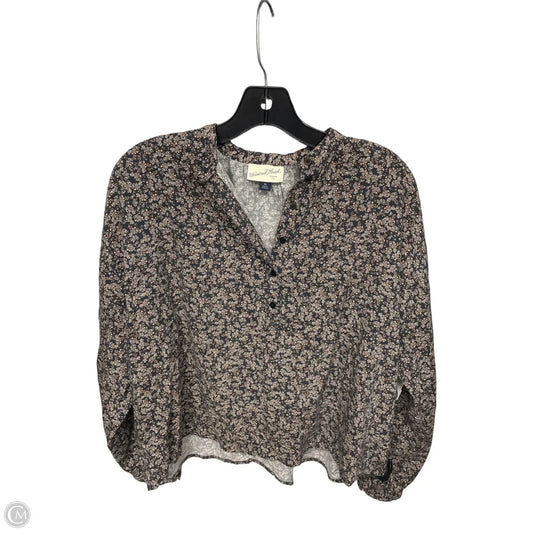 Top Long Sleeve By Universal Thread In Floral Print, Size: Xs