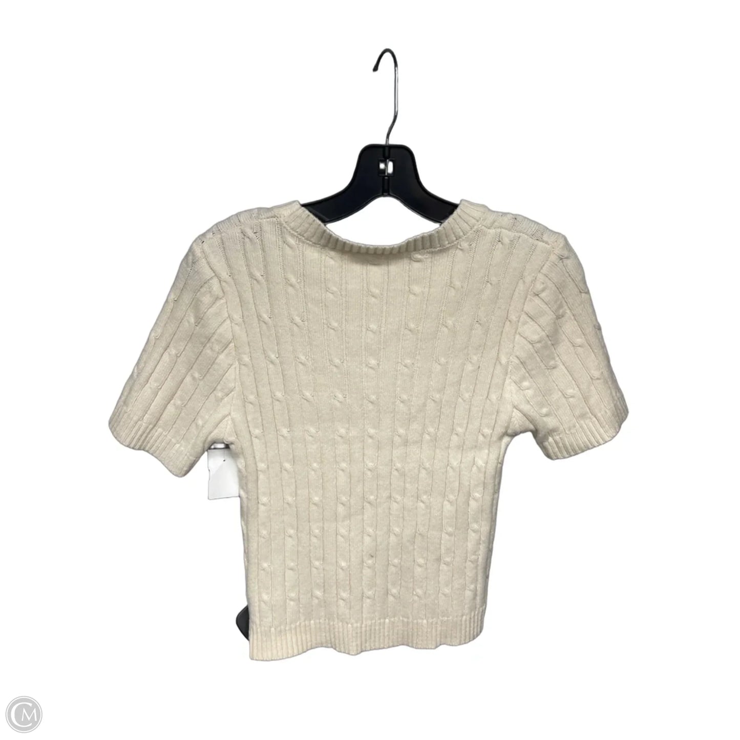 Sweater Short Sleeve By Dazy In Cream, Size: M