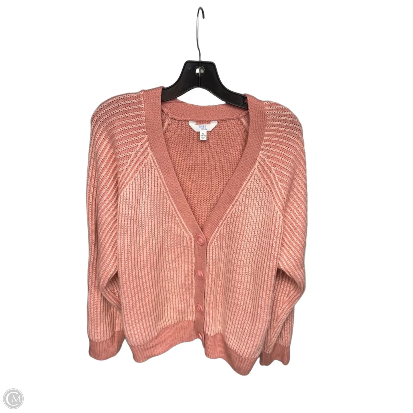 Cardigan By Time And Tru In Coral, Size: Xl