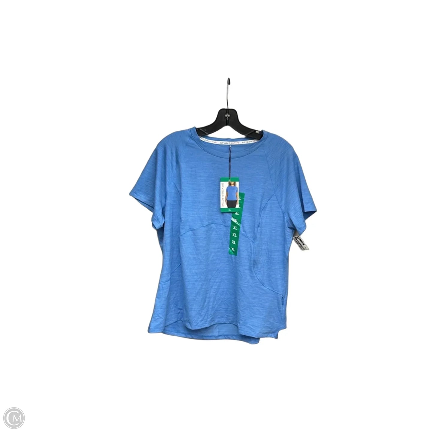 Athletic Top Short Sleeve By Spyder In Blue, Size: Xl