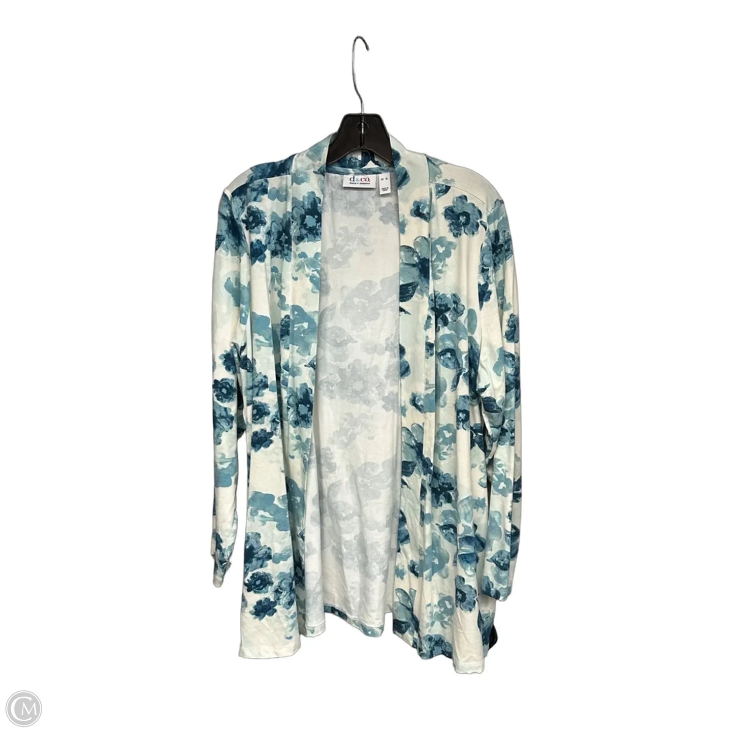 Cardigan By D&co. In Teal, Size: Xl