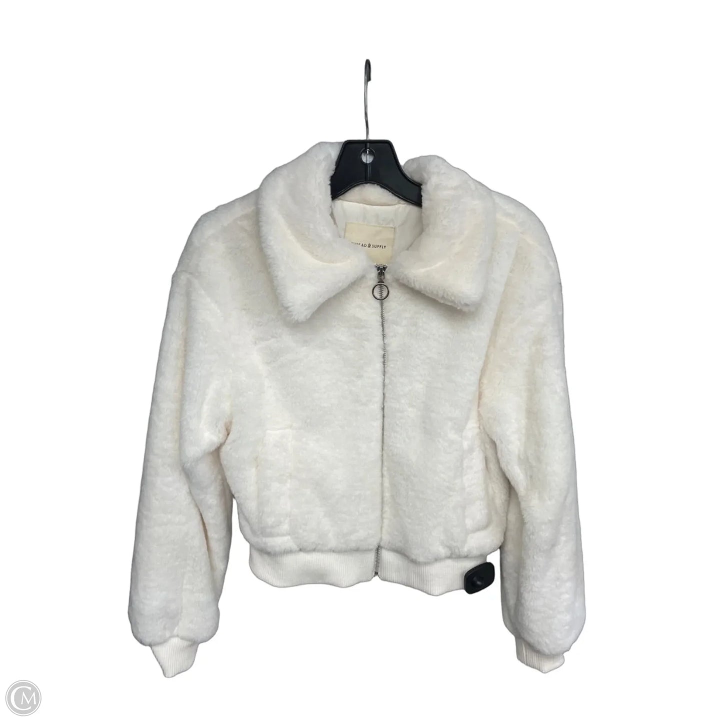 Jacket Faux Fur & Sherpa By Thread And Supply In Cream, Size: Xs