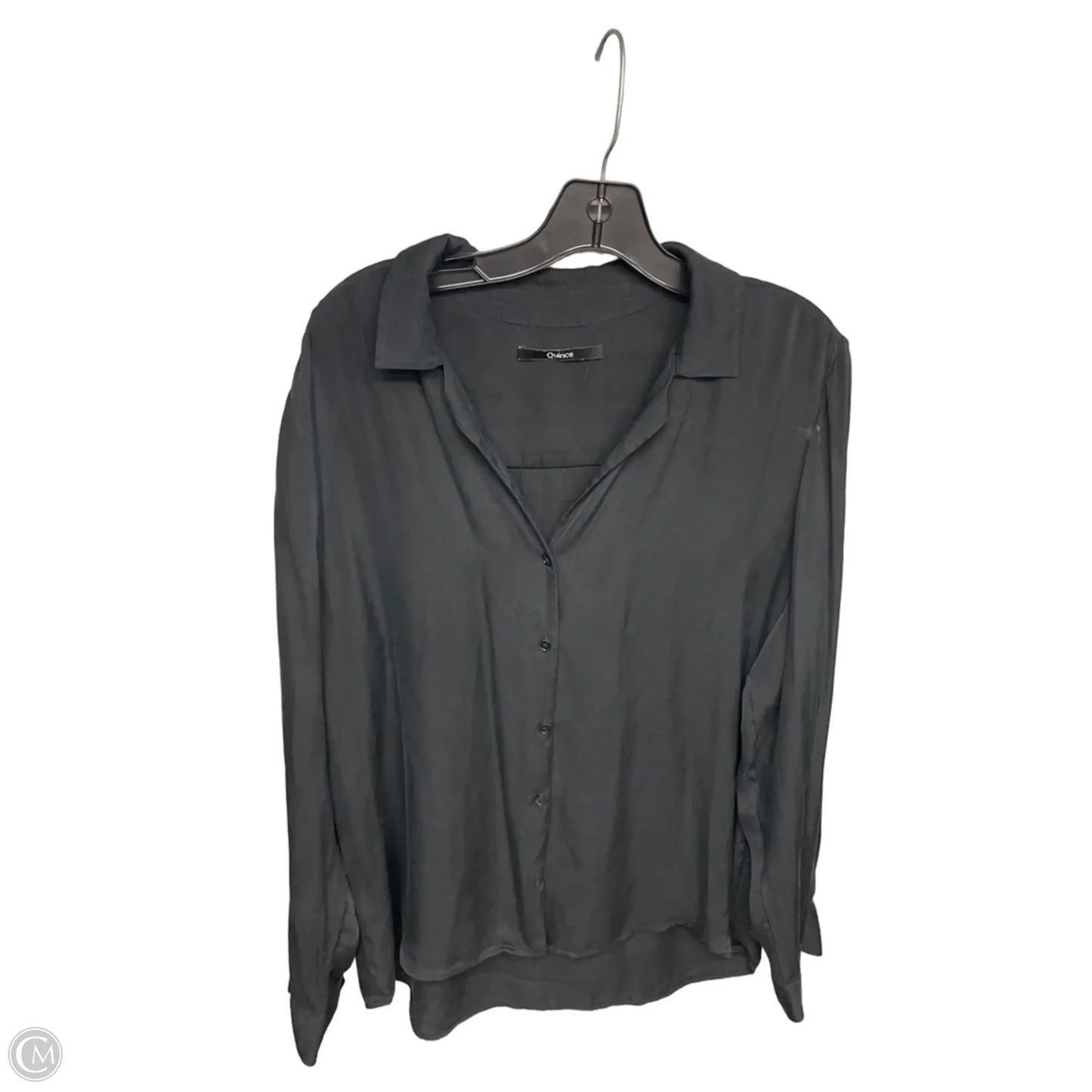 Top Long Sleeve By Quince In Black, Size: Xl