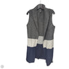 Vest Other By Tahari In Blue & Grey, Size: M