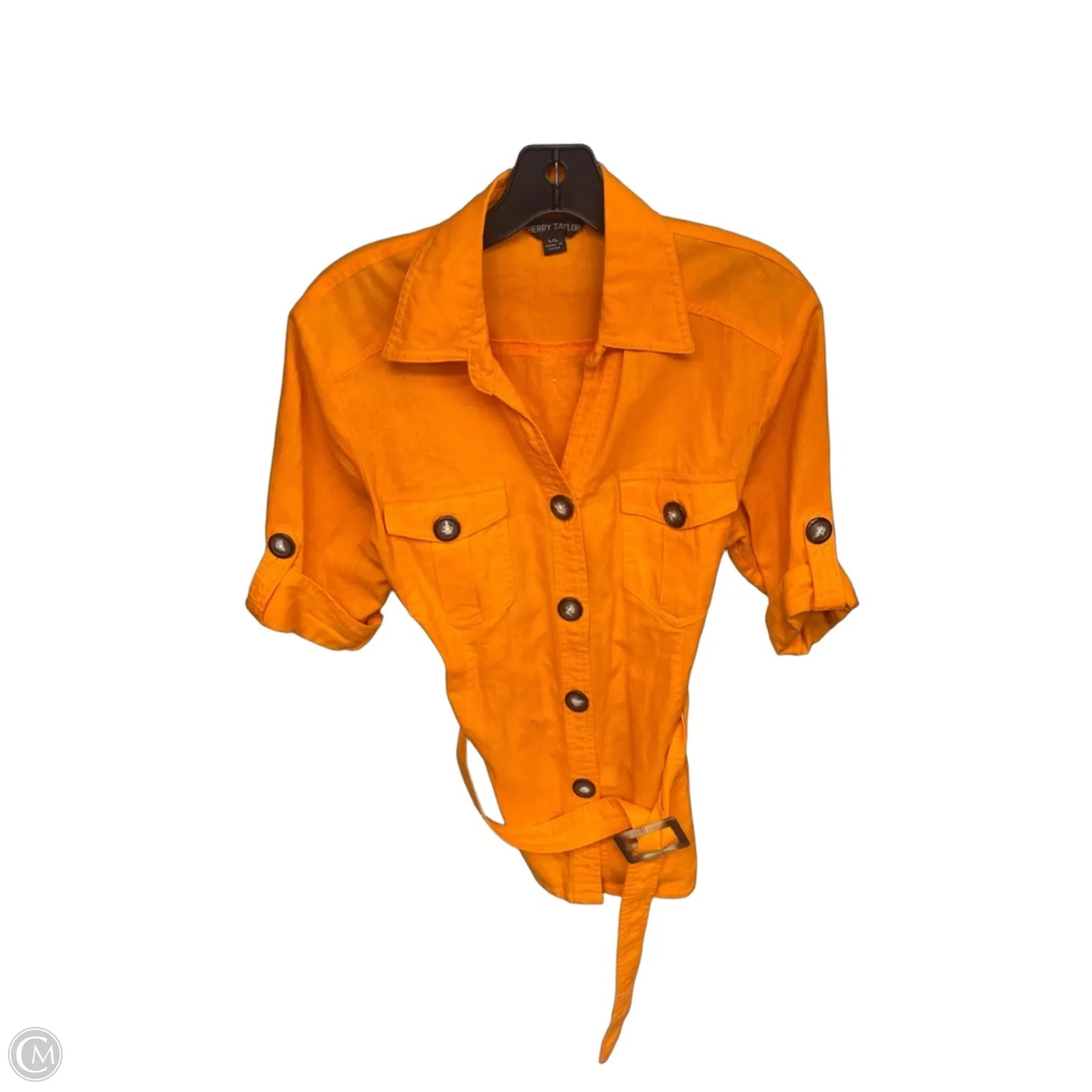 Top Short Sleeve By Clothes Mentor In Orange, Size: L