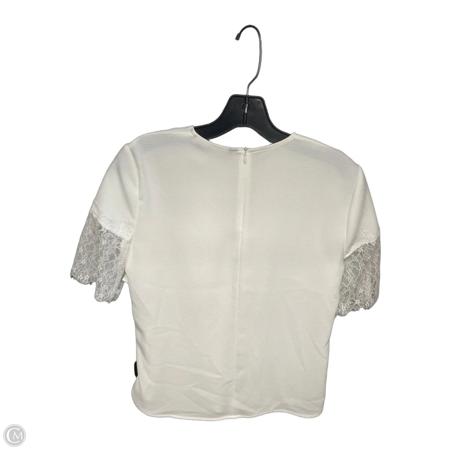 Top Short Sleeve By Zara Women In Ivory, Size: Xs