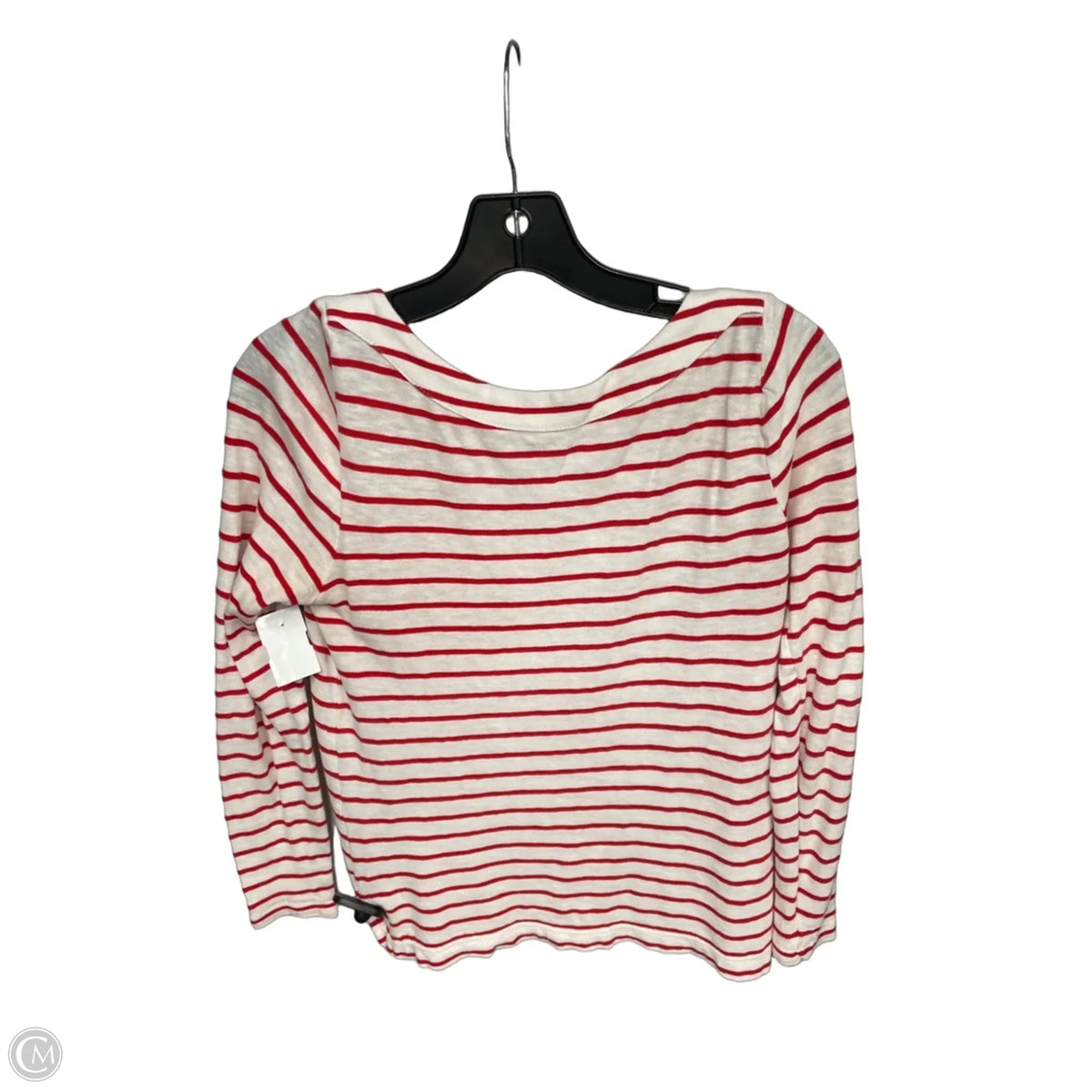 Top Long Sleeve By Loft In Red & White, Size: Xsp