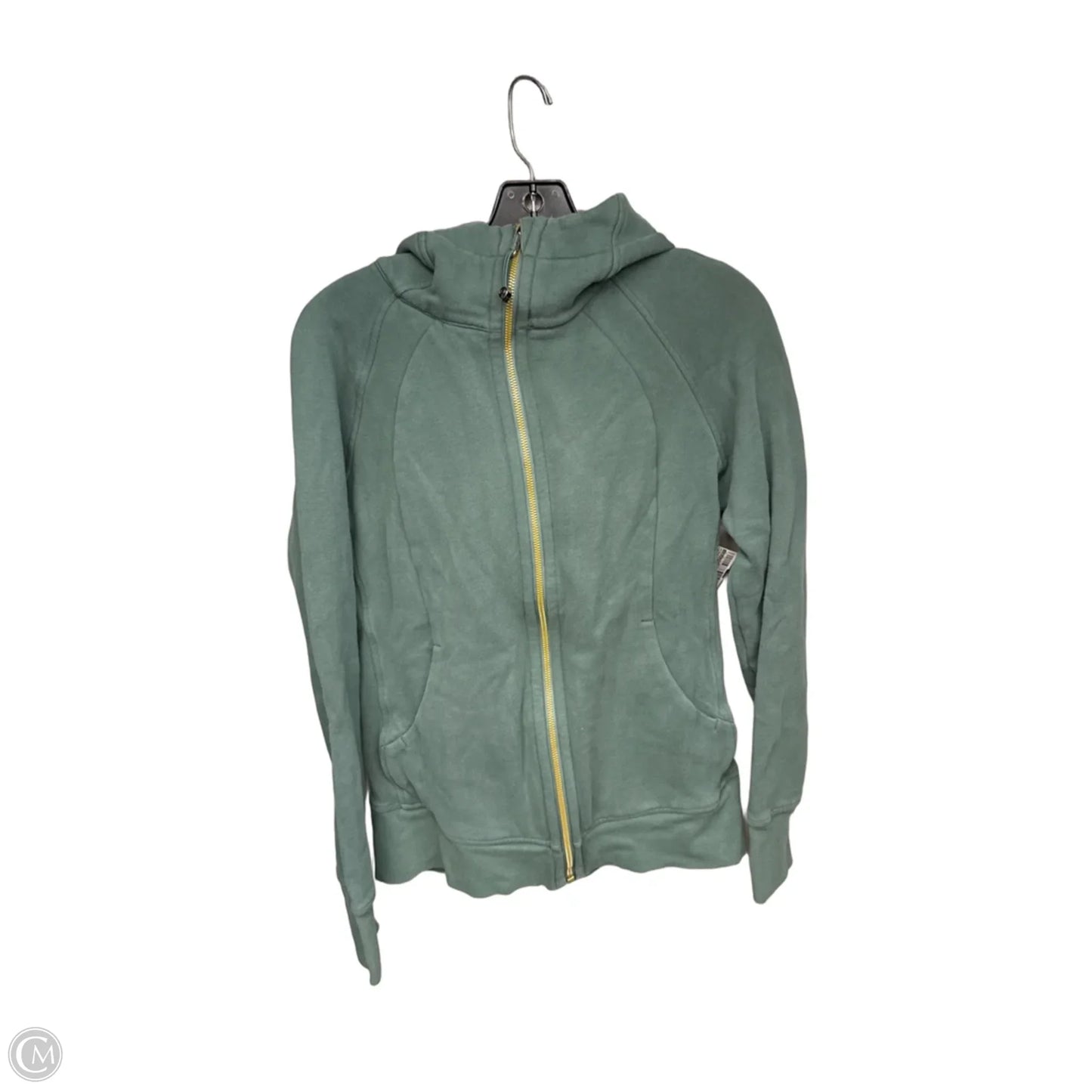 Athletic Sweatshirt Hoodie By Lululemon In Green, Size: 10