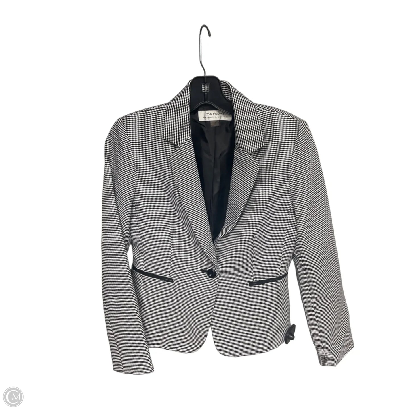 Blazer By Tahari In Black & White, Size: 2