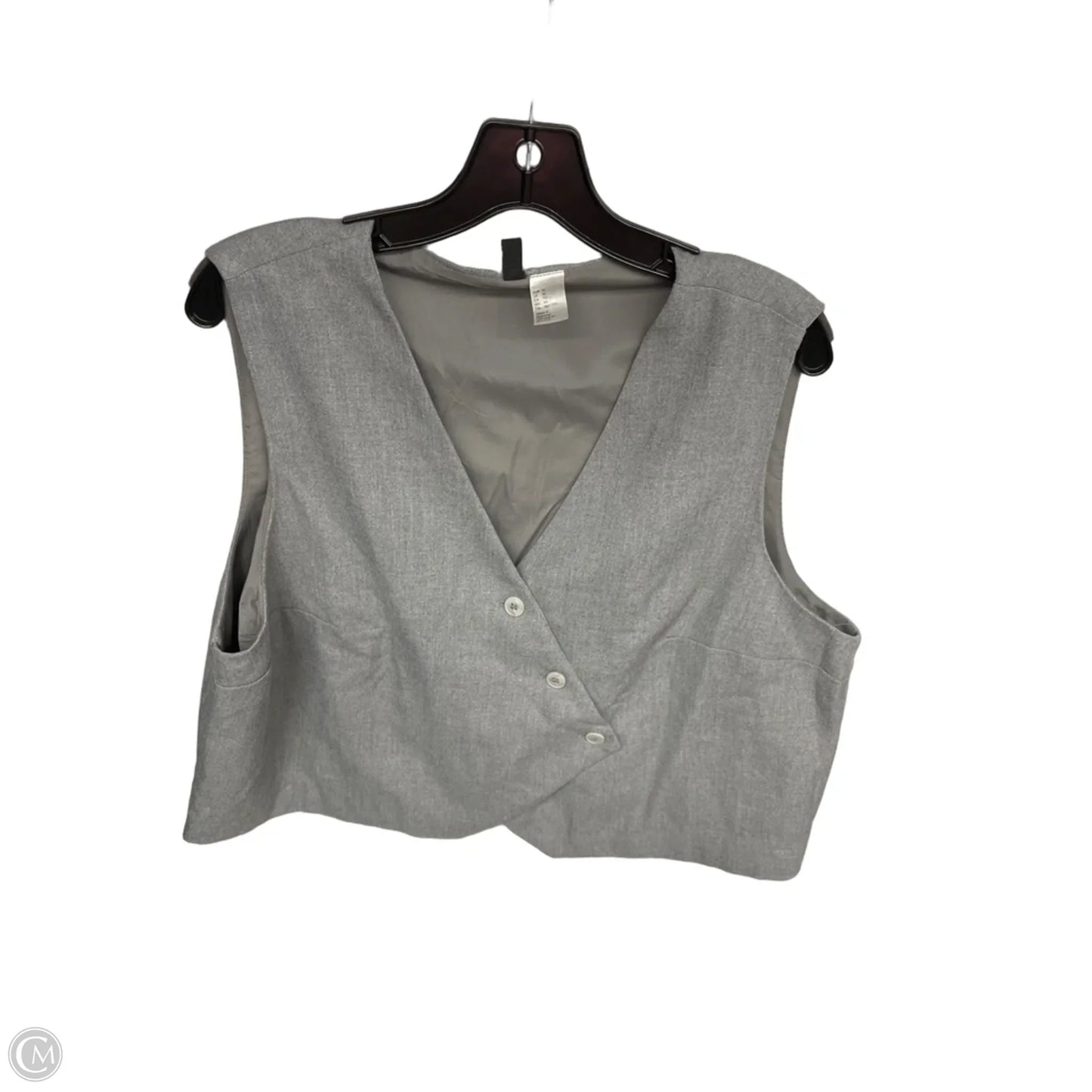 Top Sleeveless By Divided In Grey, Size: Xl