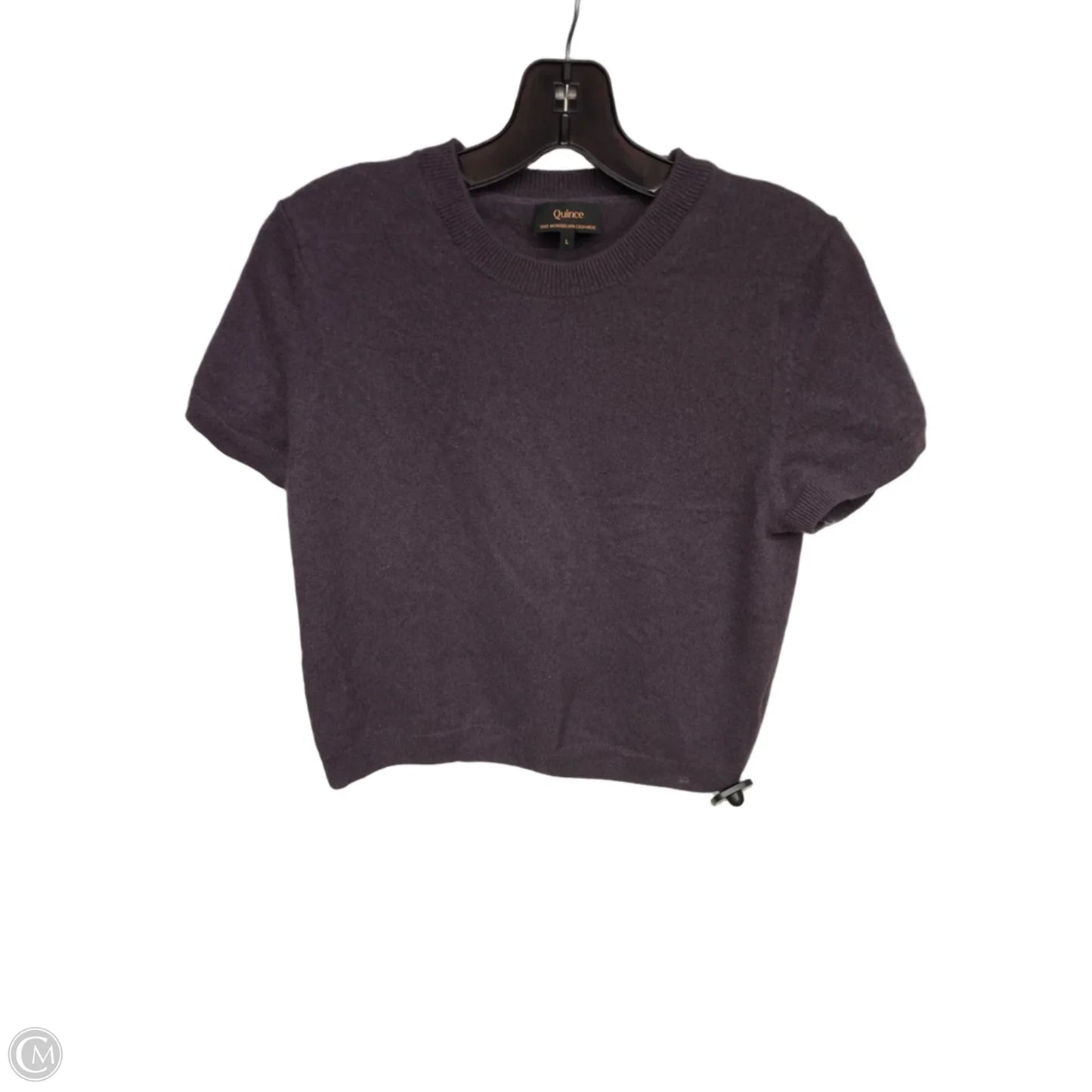 Sweater Short Sleeve By Quince In Purple, Size: L