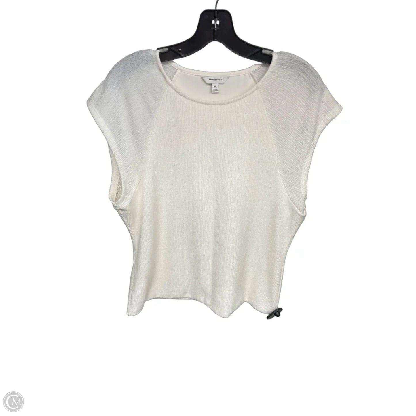 Top Short Sleeve By Banana Republic In Cream, Size: Xl