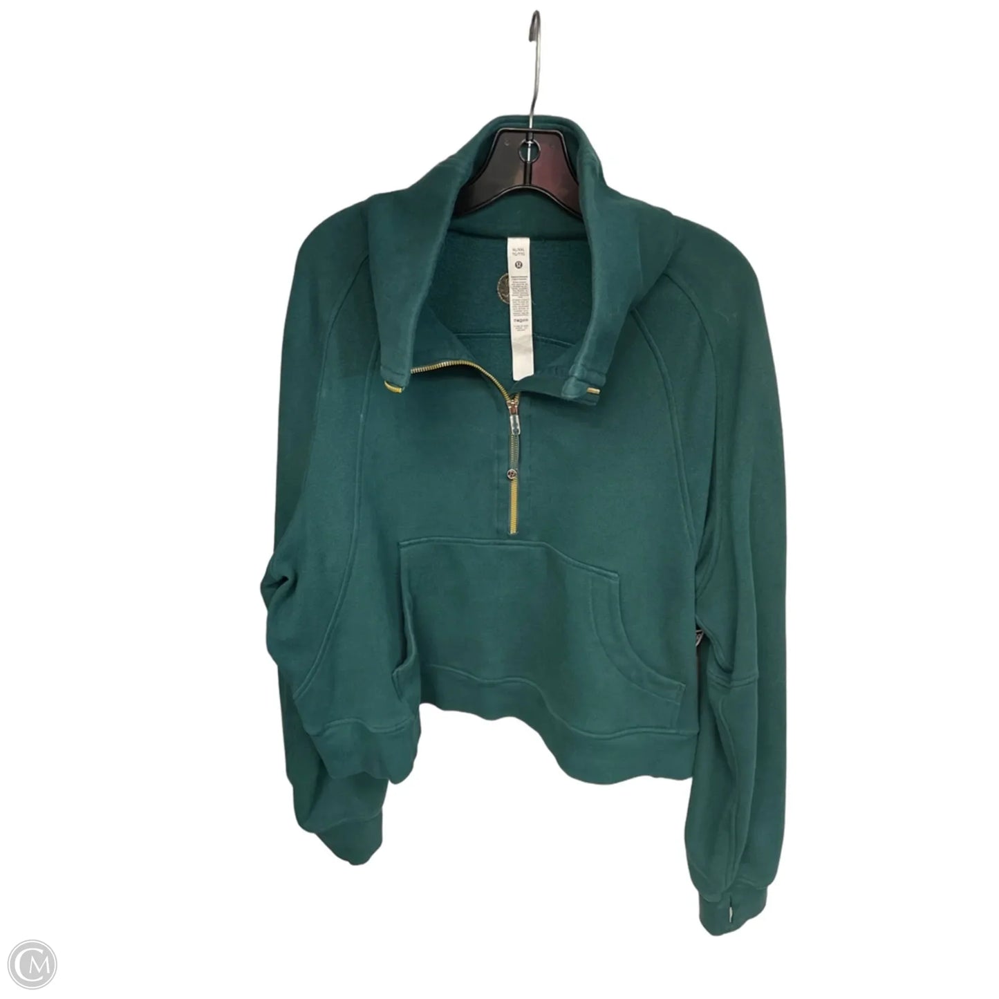 Athletic Sweatshirt Collar By Lululemon In Teal, Size: Xl