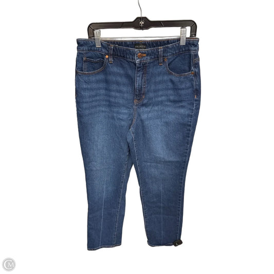 Jeans Straight By Talbots In Blue Denim, Size: 10p