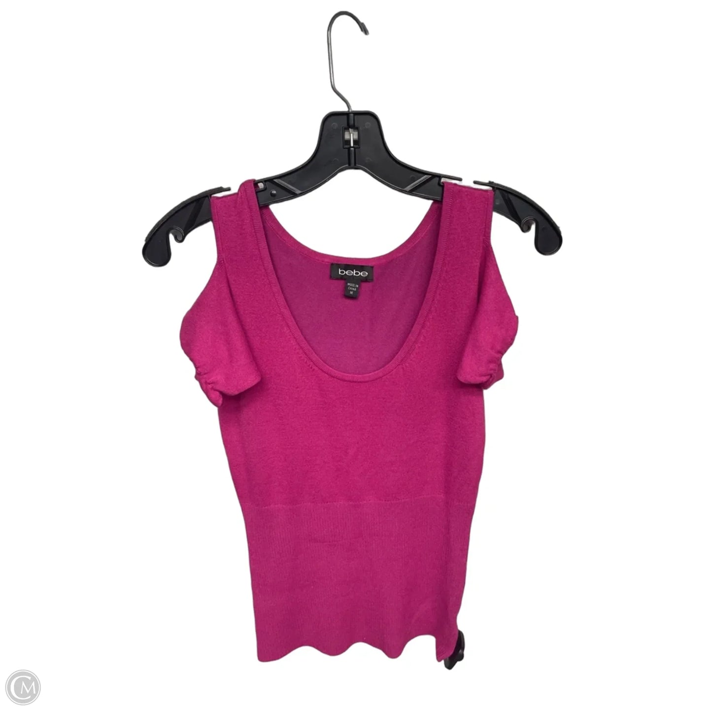 Top Short Sleeve By Bebe In Pink, Size: M
