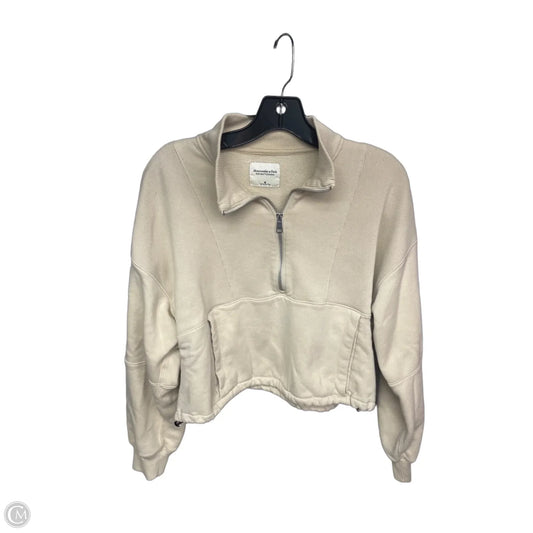 Sweatshirt Collar By Abercrombie And Fitch In Beige, Size: M