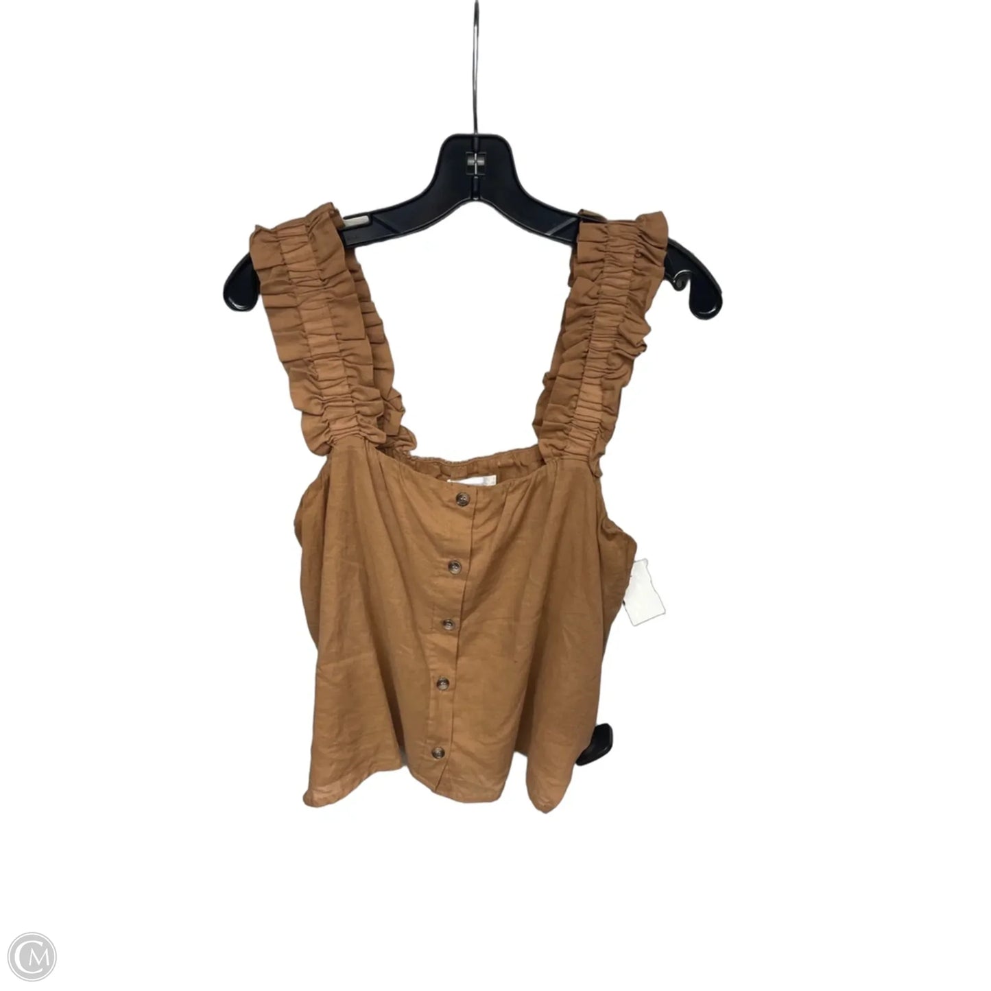 Top Sleeveless By Treasure And Bond In Tan, Size: M