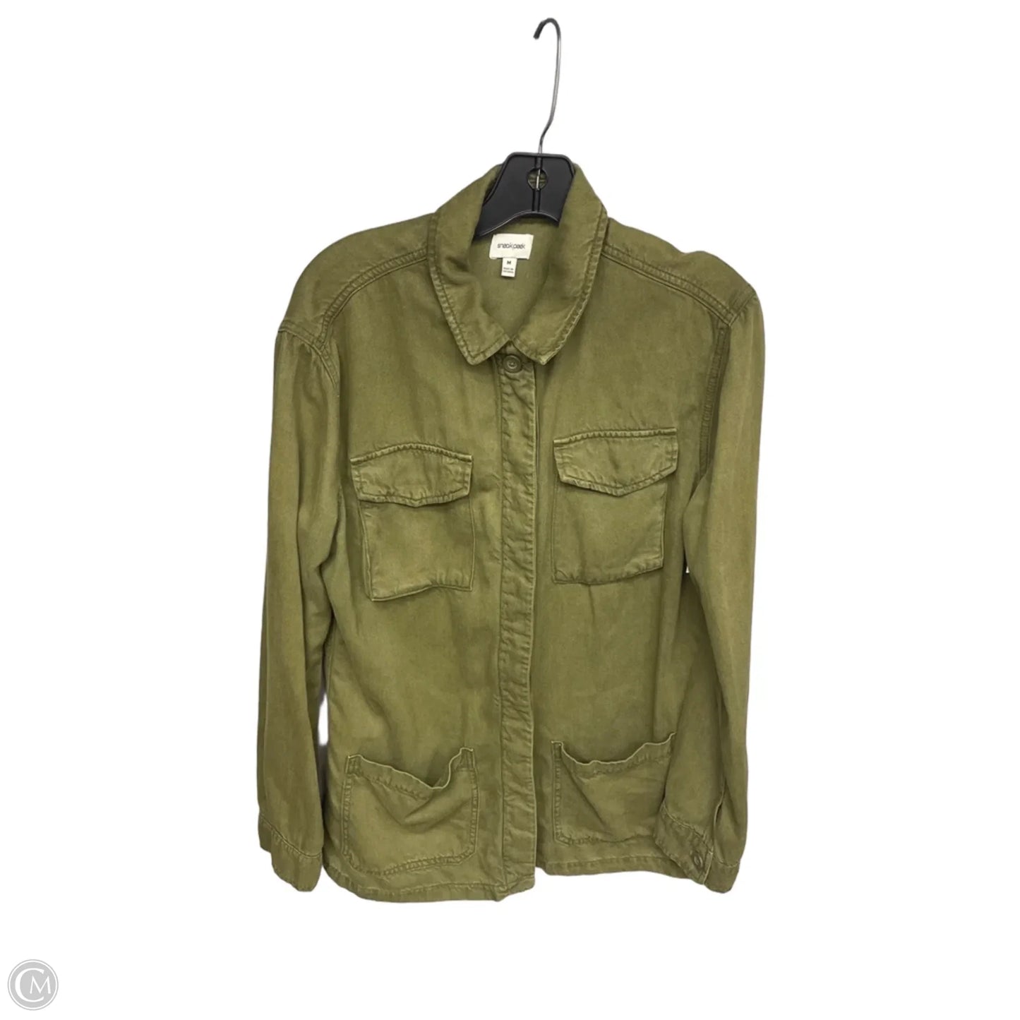 Jacket Denim By Sneak Peek In Green, Size: M