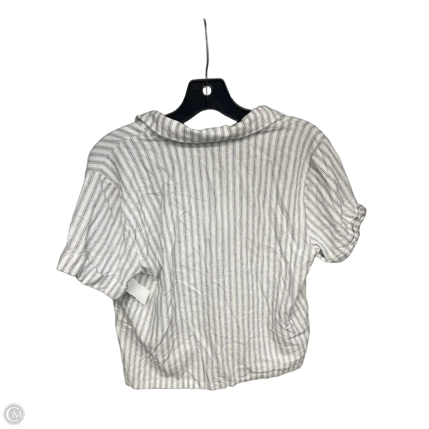 Top Short Sleeve By Banana Republic In Striped Pattern, Size: M