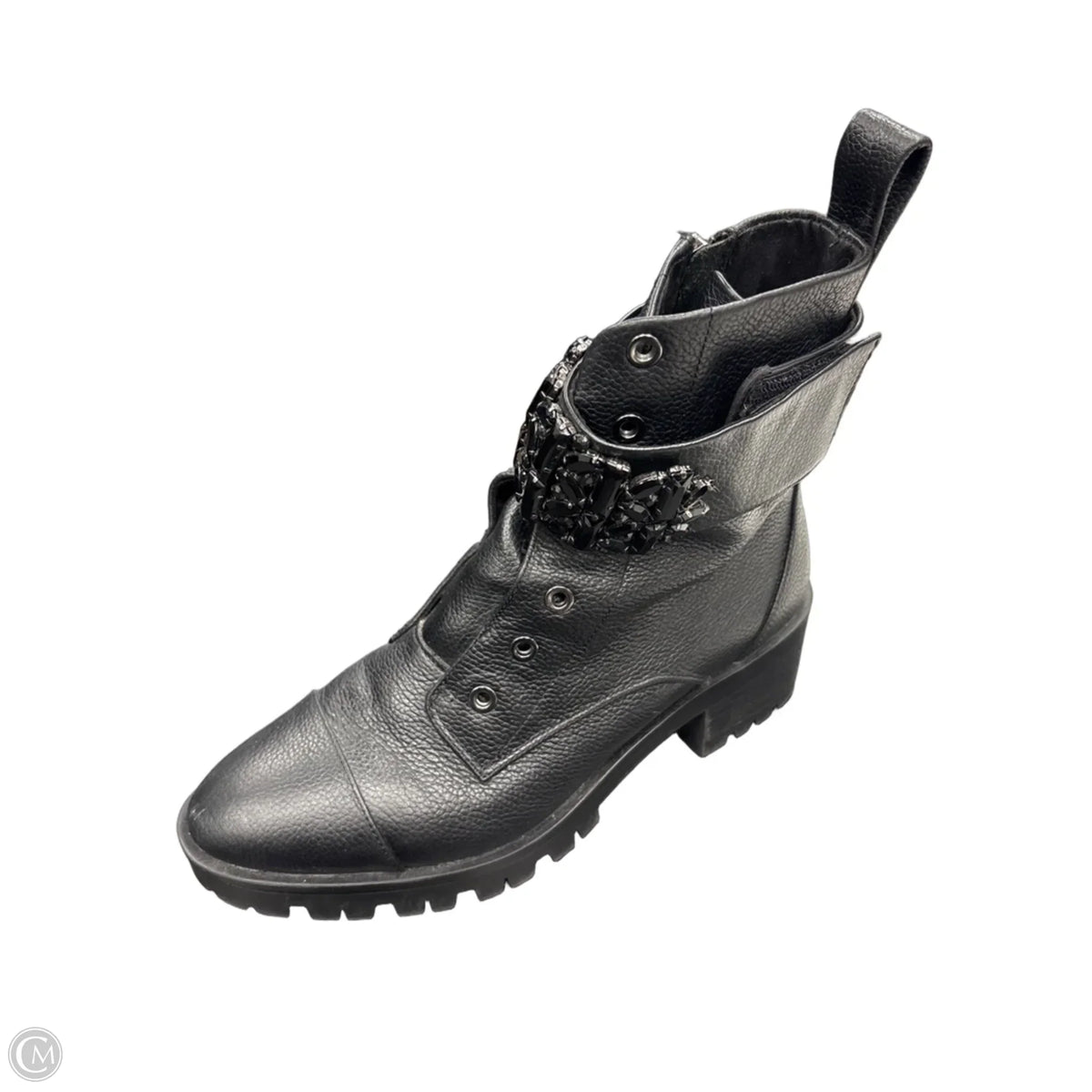 Boots Designer By Karl Lagerfeld In Black, Size: 8