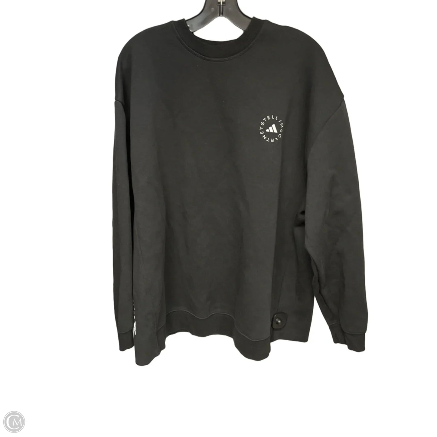 Athletic Sweatshirt Crewneck By Adidas In Black, Size: L
