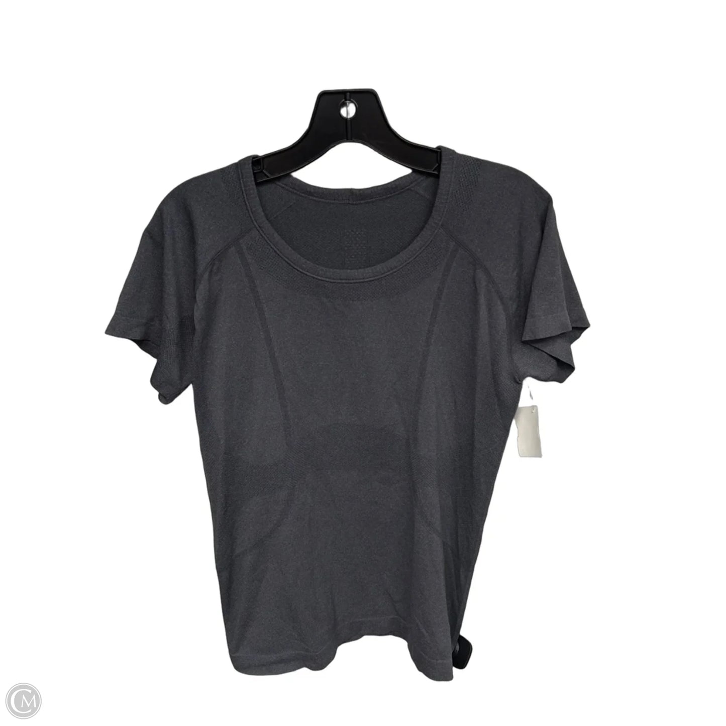 Athletic Top Short Sleeve By Lululemon In Grey, Size: 10