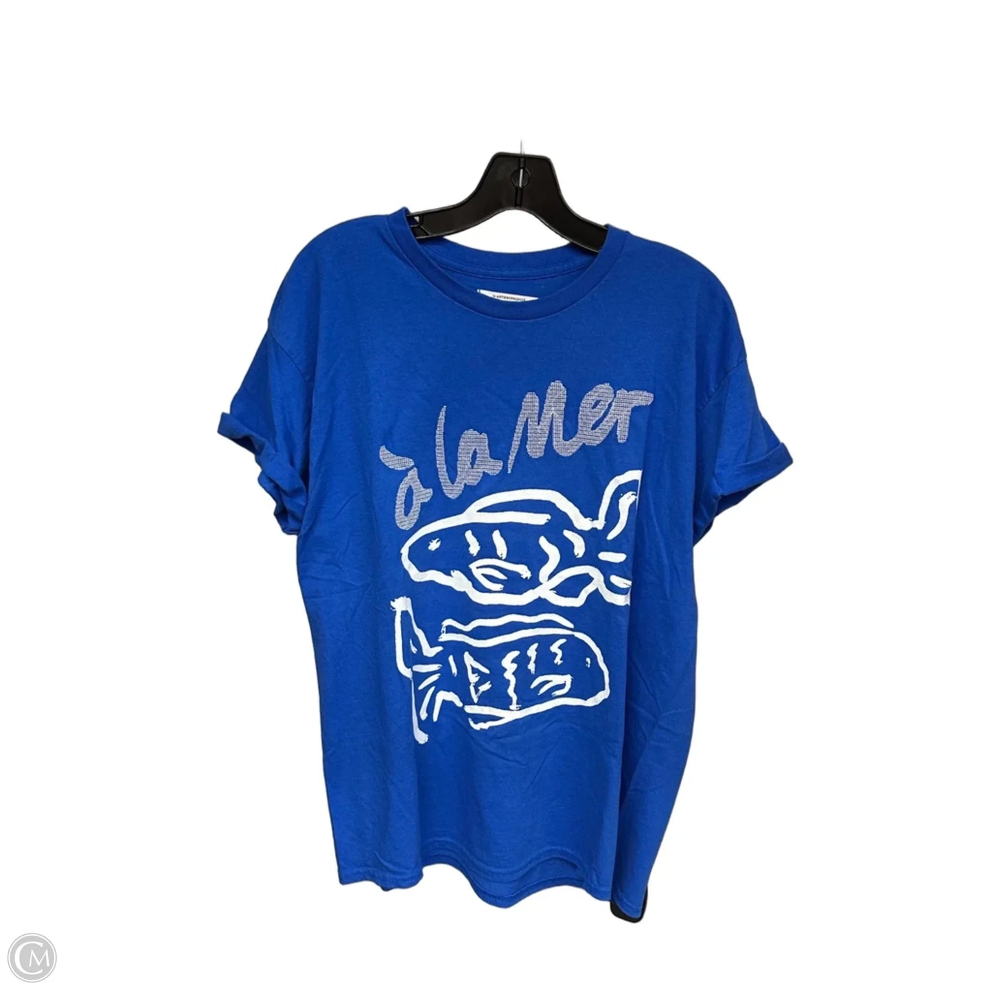 Top Short Sleeve Basic By Anthropologie In Blue, Size: S