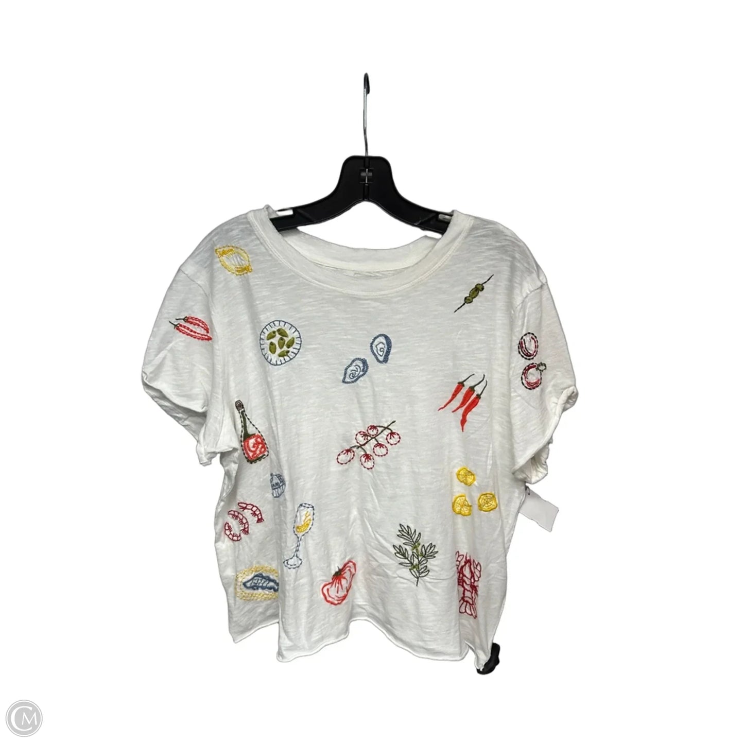 Top Short Sleeve By Maeve In White, Size: M