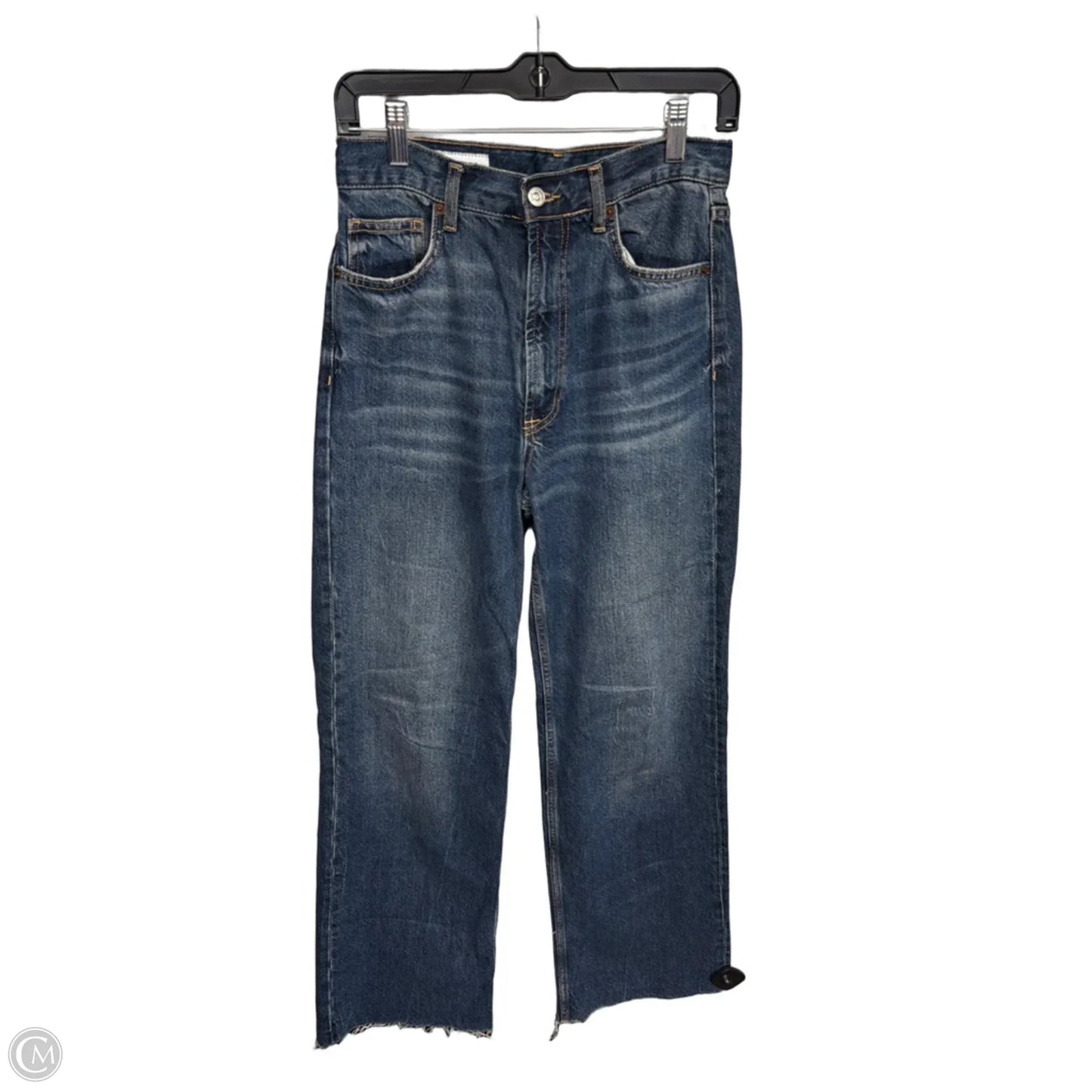 Jeans Wide Leg By Zara In Blue Denim, Size: 6