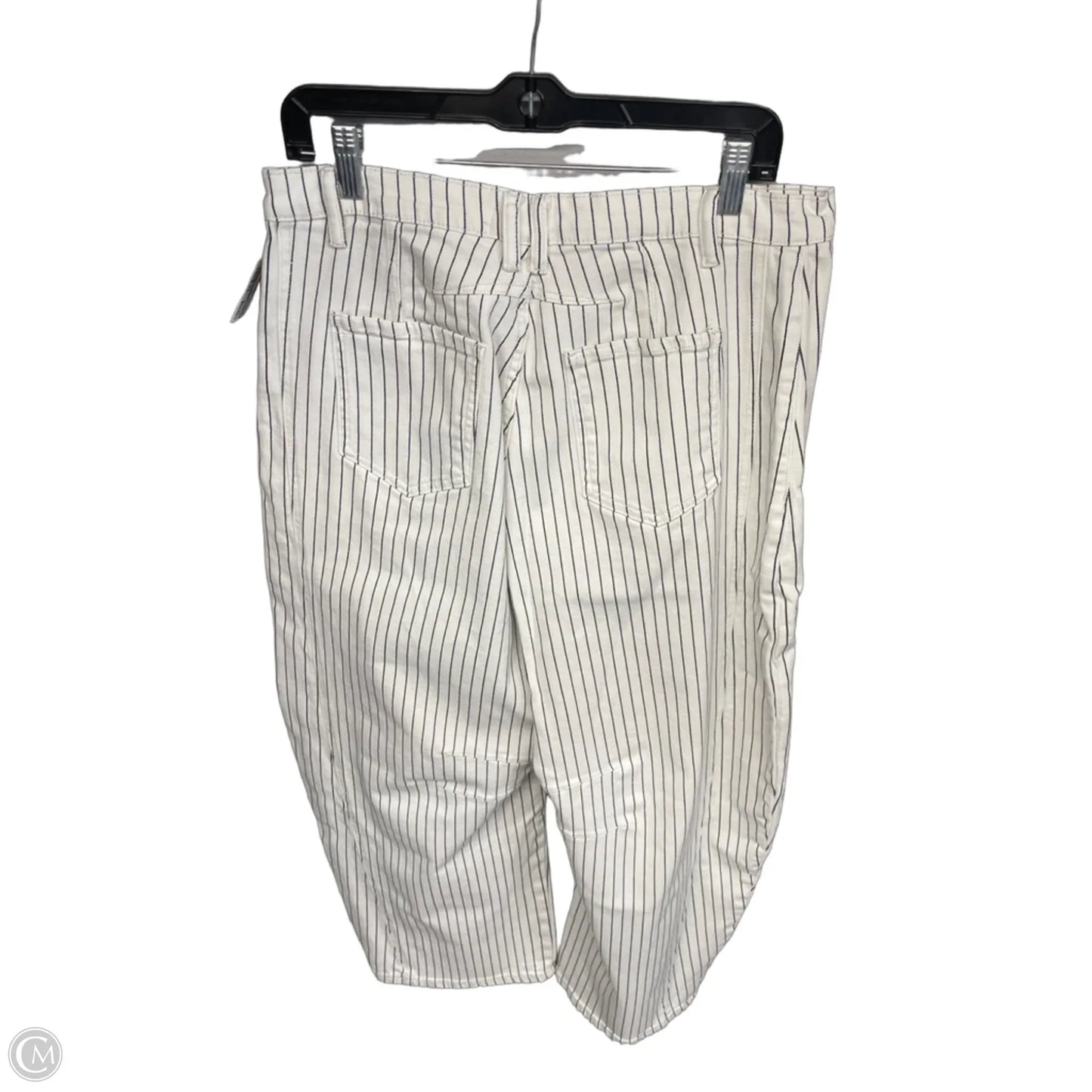 Jeans Wide Leg By Miou Muse In Striped Pattern, Size: L