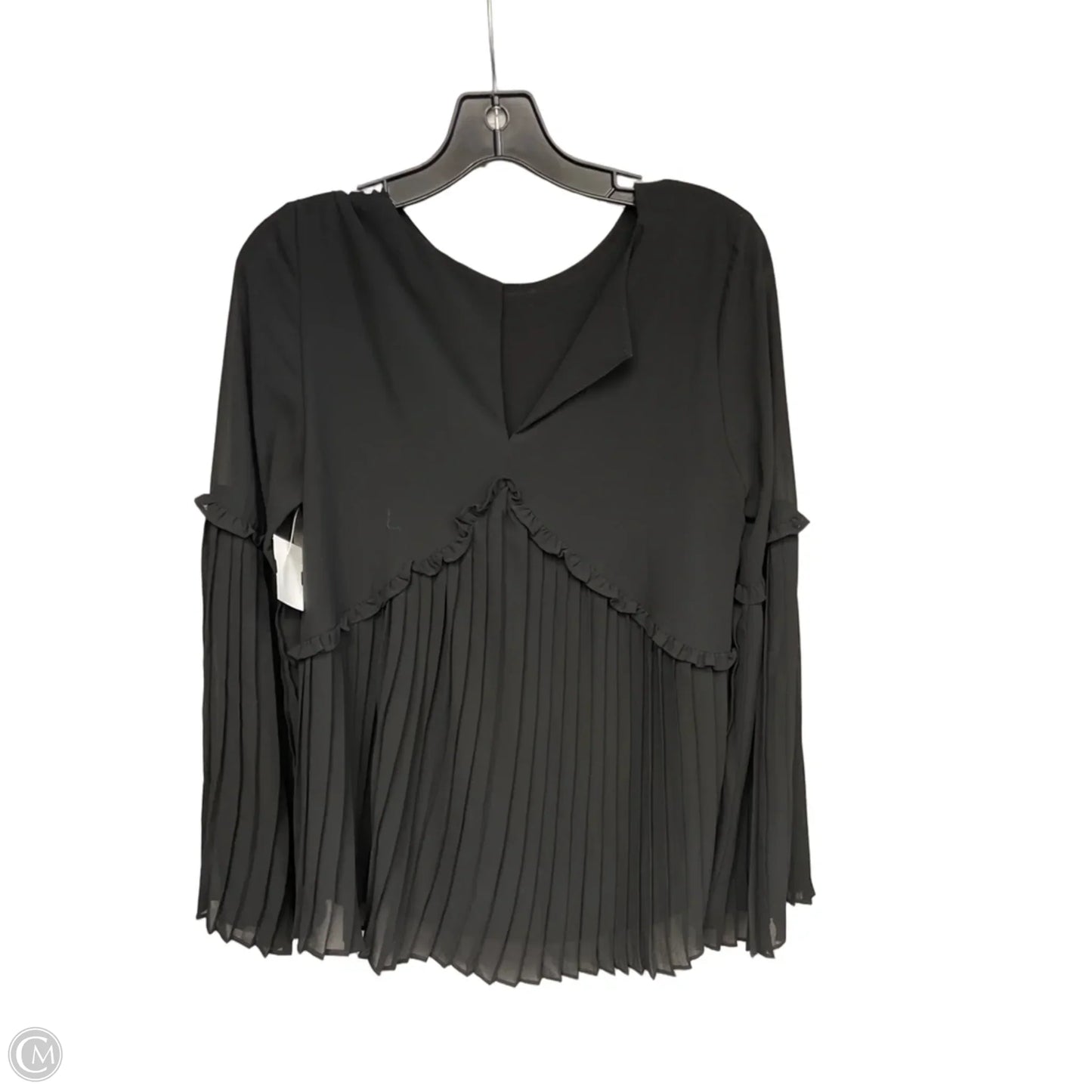 Top Long Sleeve By Gilli In Black, Size: M