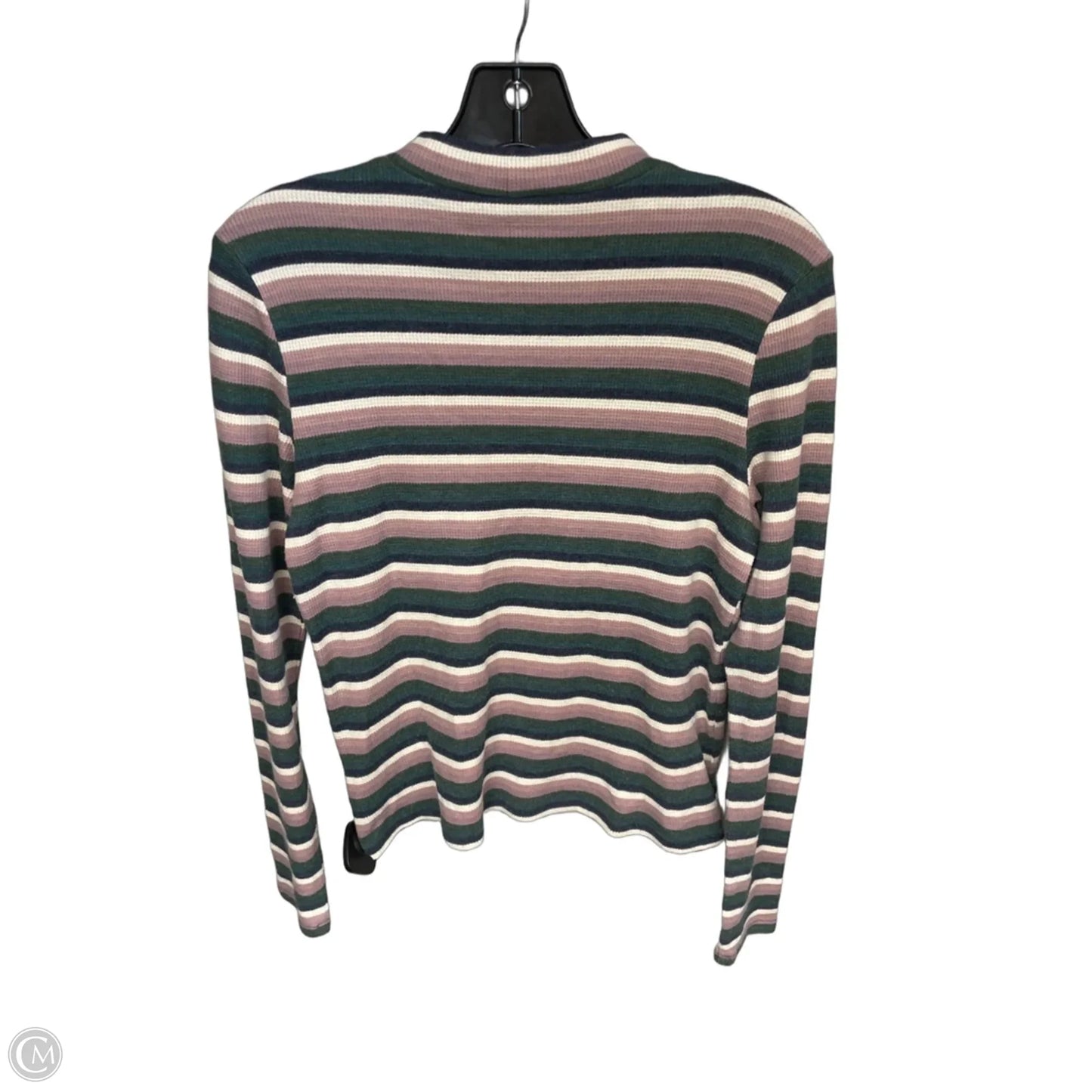 Top Long Sleeve By American Eagle In Striped Pattern, Size: M
