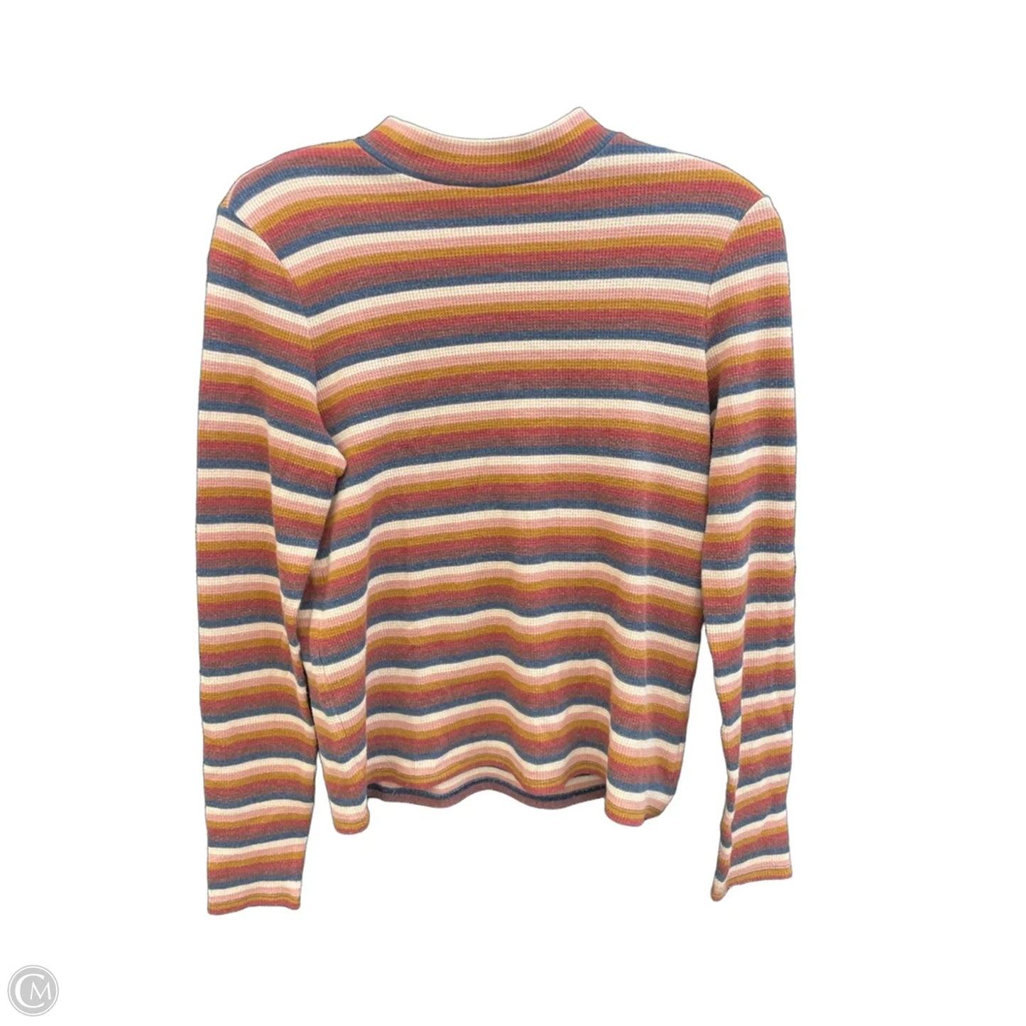 Top Long Sleeve By American Eagle In Striped Pattern, Size: M