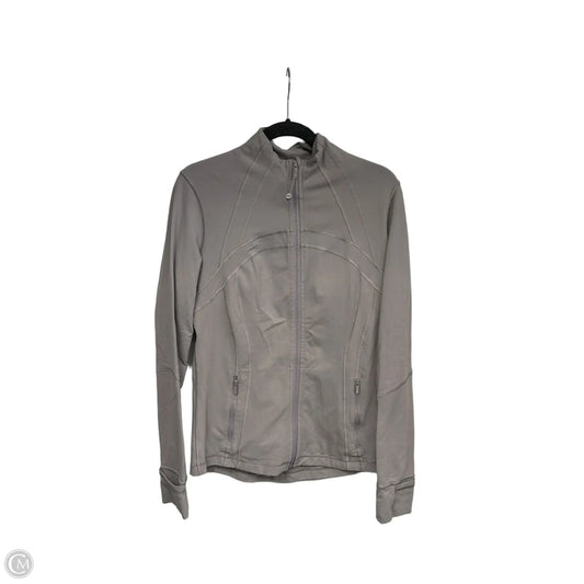 Athletic Jacket By Lululemon In Grey, Size: 12