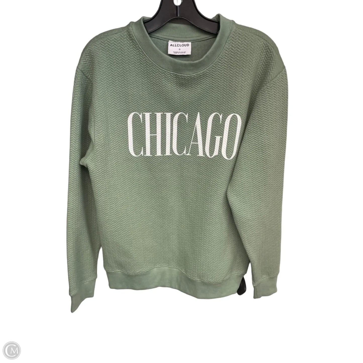 Sweatshirt Crewneck By Clothes Mentor In Green, Size: S